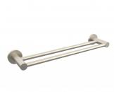 Suport prosop baie, Momali, dublu, cu fixare ascunsa pe perete, otel inoxidabil, dimensiune 600x60 mm