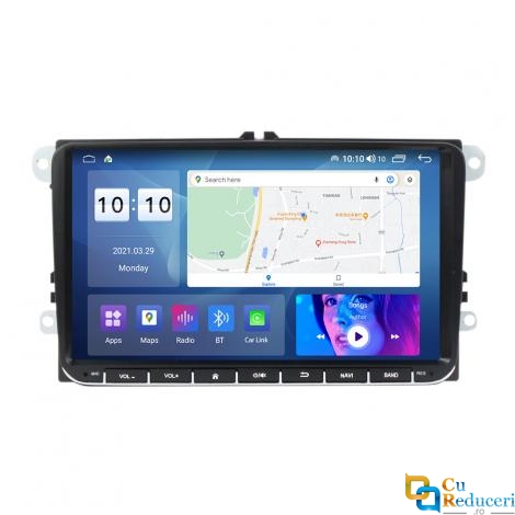 Navigatie VW 9 inch universal M200S, Android 12, 2GB RAM + 32GB ROM, host, cablu RCA, microfon, IPC, CARPLAY