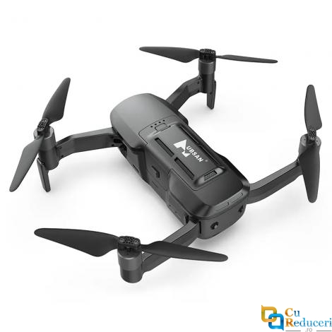 Drona profesionala HUBSAN BLACKHAWK 2 HD 4K GPS WiFi 5000m FPV GPS, brate pliabile, stabilizator pe 3 axe, Flux optic, camera 4K Ultra HD, 2 baterii (1 de 14.4V 3200 mAh 4S si 1 de 14.4V 5000 mAh 4S)
