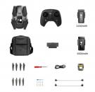 Drona profesionala HUBSAN BLACKHAWK 2 HD 4K GPS WiFi 5000m FPV GPS, brate pliabile, stabilizator pe 3 axe, Flux optic, camera 4K Ultra HD, 2 baterii (1 de 14.4V 3200 mAh 4S si 1 de 14.4V 5000 mAh 4S)
