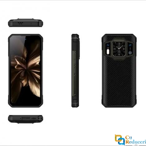 Telefon mobil Oukitel WP30 Pro, Negru, 5G, Display 6.78 inch 2.4K, Memorie RAM: 12GB + 12 GB extensibil, ROM: 512GB, NFC, Dual SIM, baterie 11000 mAh, camera principala 108 MP, Android 13