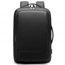 Rucsac/Ghiozdan, MingLu, compatibil cu laptop 15.6 inch si tableta 7.9 inch, extensibil 19-29L, port USB, impermeabil, unisex, spatios, calatorie, scoala sau servici, negru