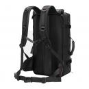 Rucsac pentru drumetii, MingLu, port USB, impermeabil, ergonomic, extensibil 56-77, 3 modalitati de purtare, unisex,  negru