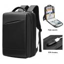 Rucsac pentru laptop 15.6 inch, MingLu, capacitate 20-39L, port USB, impermeabil, antifurt, unisex, dimensiuni 300 x 130 x 430 mm, negru