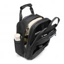 Troler cabina avion, OZUKO, material oxford impermeabil, maner telescopic, 39L, 2 roti, structura multi divizata, 46x33x24 cm, negru