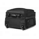 Troler cabina avion, OZUKO, material oxford impermeabil, maner telescopic, 39L, 2 roti, structura multi divizata, 46x33x24 cm, negru