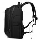 Rucsac pentru laptop 15.6 inch, OZUKO, 26L, material oxford impermeabil, structura multi-divizata, 46 x 18 x 32 cm, negru