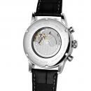 Ceas barbatesc Forsining, business, calendar, mecanism automatic-mecanic, curea din piele ecologica neagra, afisaj pentru rezerva de putere