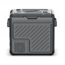 Lada frigorifica portabila, cu compresor, zona dubla de racire, cablu alimentare 12/24V si 220V, capacitate 55 litri, 60W, neagra