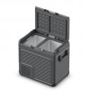 Lada frigorifica portabila, cu compresor, zona dubla de racire, cablu alimentare 12/24V si 220V, capacitate 55 litri, 60W, neagra