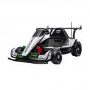 Kart electric, viteza maxima 20km/h, pentru copii 2-13 ani, motor 2x45W, baterie 24V 7Ah, greutatea maxima suportata 80kg, telecomanda, claxon, lumini LED, muzica, USB, Bluetooth, alb