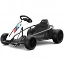 Kart electric, viteza maxima 13km/h, pentru copii 2-13 ani, motor 2x60W, baterii 2 x 12V7Ah, greutatea maxima suportata 80kg, telecomanda, claxon, muzica, USB, Bluetooth, alb
