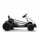 Kart electric, viteza maxima 13km/h, pentru copii 2-13 ani, motor 2x60W, baterii 2 x 12V7Ah, greutatea maxima suportata 80kg, telecomanda, claxon, muzica, USB, Bluetooth, alb