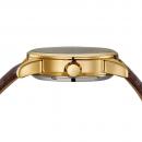 Ceas barbatesc SKROX golden, Skeleton, Moon Phase, mecanism automatic, curea din piele ecologica, stil Fashion, tourbillon