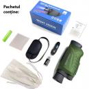 Monocular Digital cu Night Vision, pentru vanatoare, 2.5K @30 fps, zoom digital 8X, zoom optic 6x, ecran LCD 2 inch, acumulator 18650 mAh, verde