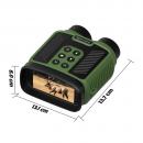 Binoclu Digital Profesional cu Night Vision, pentru vanatoare, 4K, zoom digital 8X, zoom optic 10x, ecran LCD 3 inch 640 x 360, rezolutie foto 48 Mpx, acumulator 5000 mAh, verde