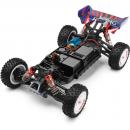 Masina cu telecomanda profesionala pentru curse, Wltoys 124008 4WD, de mare viteza, 60km/h, scara 1:12, 2.4G, acumulator 11.1V 2000 mAh 3S 25C, autonomie 16 min, motor fara perii