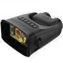 Binoclu Digital Profesional cu Night Vision pentru vanatoare cu lentila rotativa la 180 de grade, 4K, zoom digital 15x, ecran 4 inch IPS HD, acumulator 10000 mAh, 48 Mpx, negru