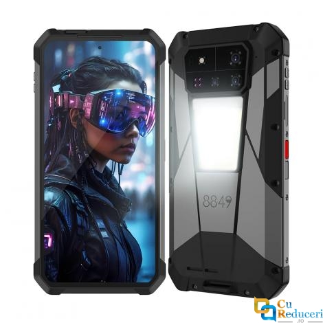 Telefon mobil Unihertz 8849 Tank 4 Pro, Proiector video, 5G, Display 6.73 inch 3K AMOLED 120Hz, Memorie RAM: 18GB + 18GB extindere, ROM: 1 TB, camera 50 Mp, Android 14, Baterie 11600mAh, Dual SIM, Night Vision