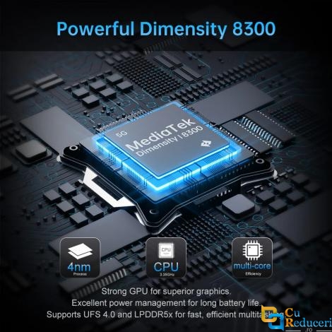 Telefon mobil Unihertz 8849 Tank 4 Pro, Proiector video, 5G, Display 6.73 inch 3K AMOLED 120Hz, Memorie RAM: 18GB + 18GB extindere, ROM: 1 TB, camera 50 Mp, Android 14, Baterie 11600mAh, Dual SIM, Night Vision