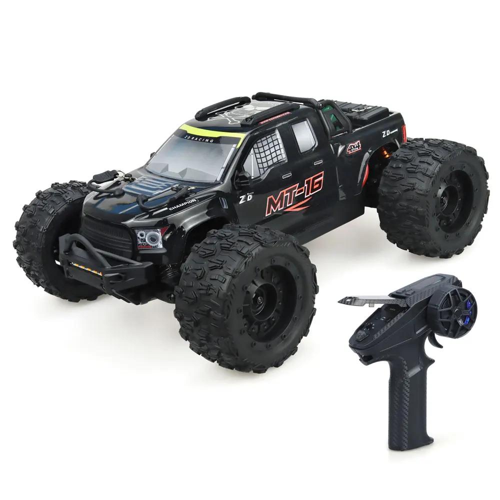 Masina cu telecomanda, ZD Racing MT-16 4WD, scara 1:16, 2.4G, viteza maxima 80km/h+, acumulator 3S 35C 2200mAh LiPo, motor Rocket 2845 fara perii 3600KV, autonomie 10-15 min, negru - imagine 3