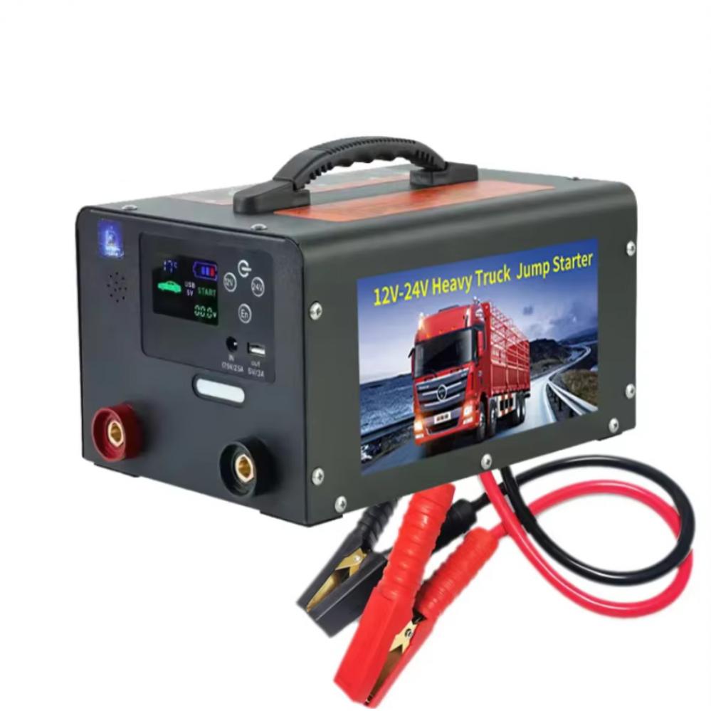 Acumulator extern pornire auto/Jump Starter pentru masina sau camion, 12 si 24 V, curent pornire 12V/24V 2000A, curent maxim 12V/24V 4000A, capacitate 63000 mAh - imagine 2