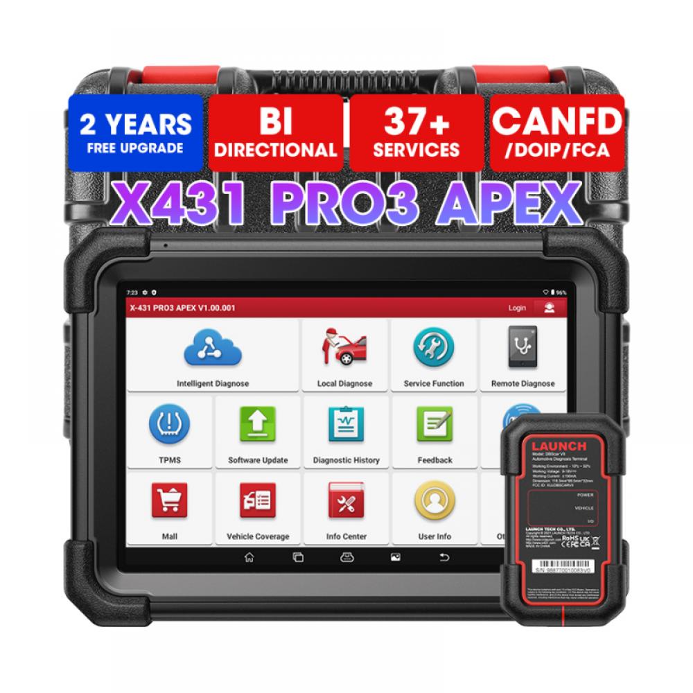 Tester Profesional Launch X431 PRO3 Apex cu Non-16 Pin Adaptor Box, 37+ Functii Speciale, CAN FD/DoIP, Codare ECU, Android 10.0, 4GB RAM, 64GB stocare, display 10.1 inch, baterie 6300 mAh, 2 ani actualizare gratuita - imagine 4