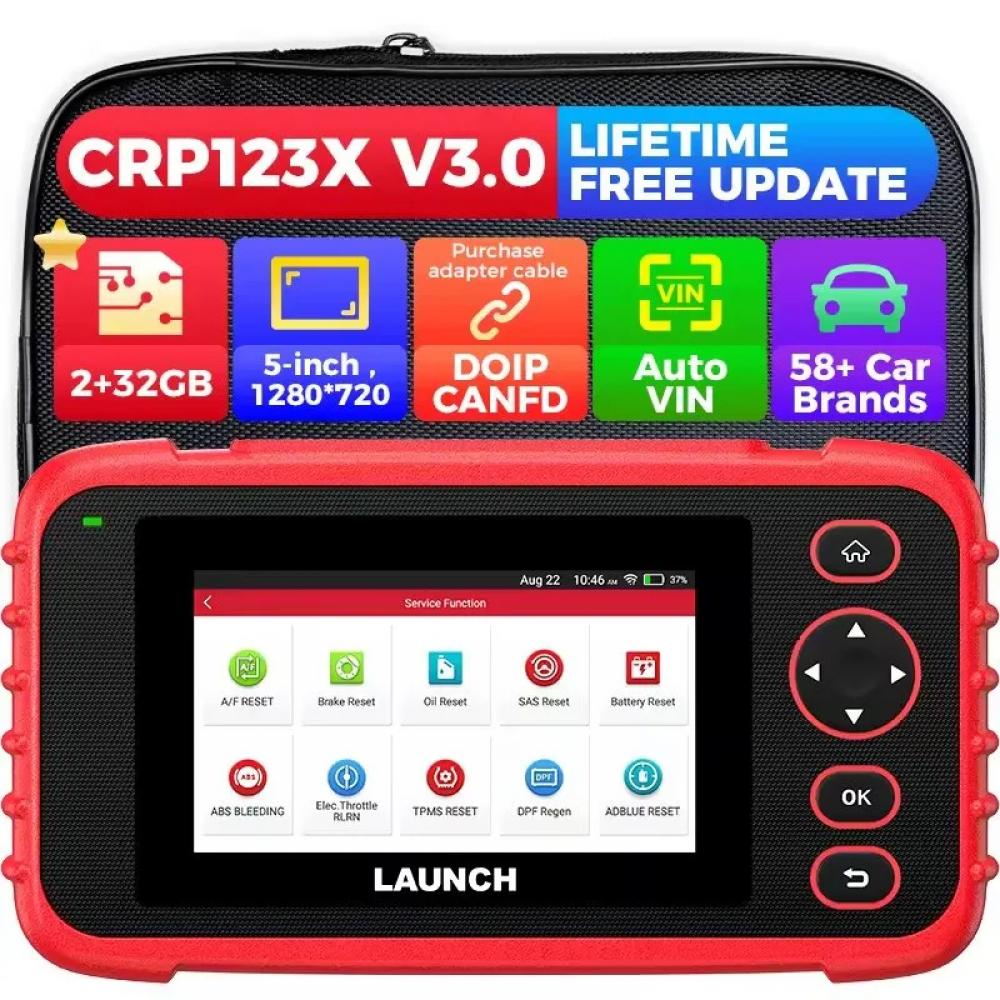 Tester Auto Profesional, Launch CRP123X V3.0, OBD2, EOBD Display 5 inch, Android 8.1, 2GB RAM + 32GB Stocare, baterie 6100 mAh, actualizare gratuita pe viata - imagine 4