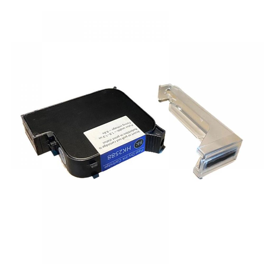 Cartus inkjet pentru imprimanta de mana portabila tip pistol, cu uscare rapida, negru lucios, potrivit pentru suprafete multiple, pentru coduri de bara, logo, date expirare, dimensiune imprimare 2-25.4 mm - imagine 5