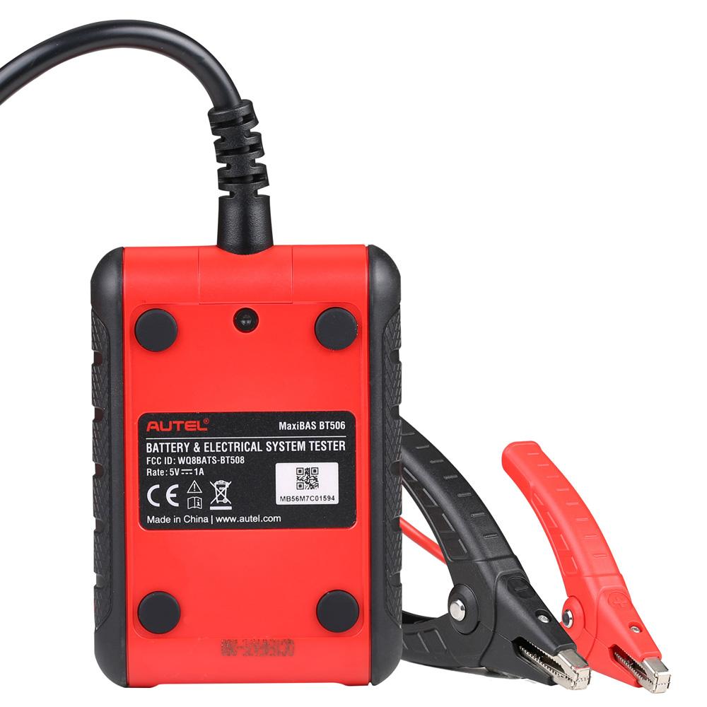 Tester Baterii Auto Profesional Autel MaxiBAS BT506 - 12V/24V cu Bluetooth, Diagnostic Baterie, Alternator, Sistem Pornire si Analiza Sistem Electric - imagine 2