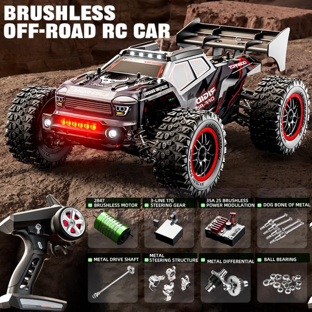 Masina cu telecomanda RC ZLL SG316 MAX, 1:16, Brushless 4x4 Off-Road, viteza maxima 80 km/h, Suspensie Independenta, LED, Telecomanda 2.4 GHz, Baterie Inclusa, Autonomie 40 min - imagine 3