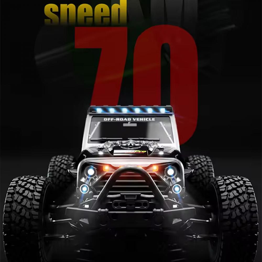 Masina cu Telecomanda, SCY 16103 PRO, 4x4, Motor Brushless, Viteza 70 km/h, Lumini LED, 2.4GHz, Off-Road, 1:16, Baterie 7.4V 1500mAh, Autonomie 18 min, Culoare albastru - imagine 2