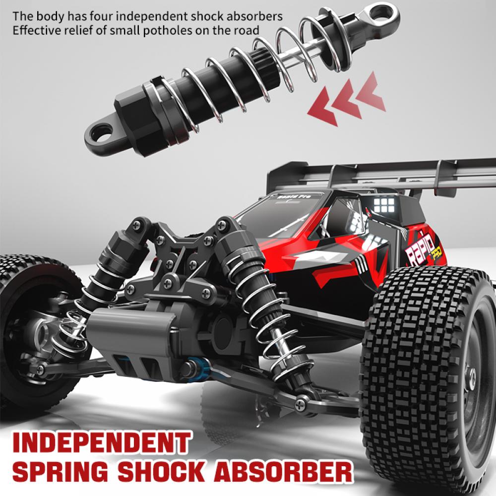 Masina cu telecomanda SCY-16201PRO, 1:16, Brushless 4x4 Off-Road, viteza maxima 70 km/h, Suspensie Independenta, LED, Telecomanda 2.4 GHz, Baterie Inclusa, Autonomie 18 min, Culoare rosu - imagine 5