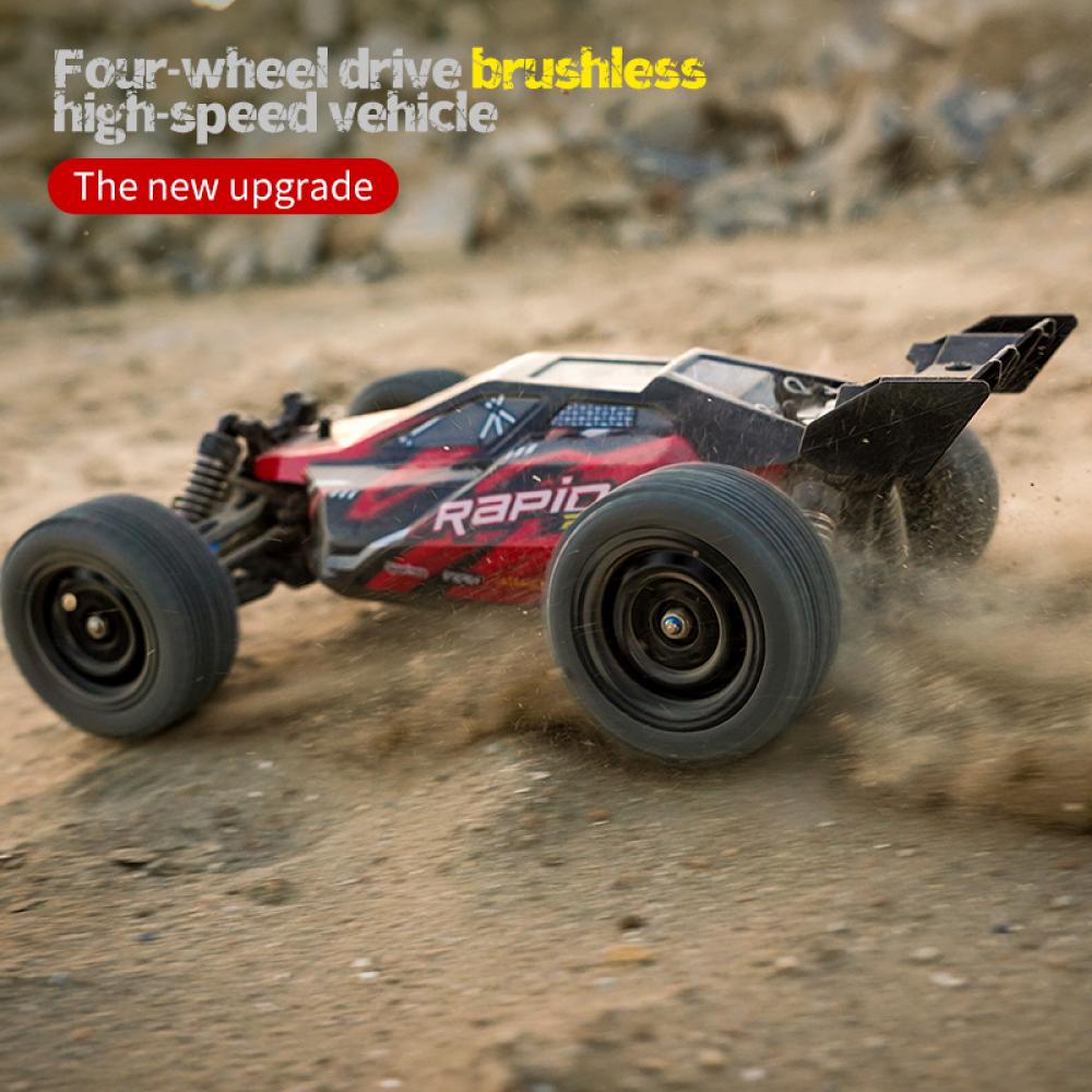 Masina cu telecomanda SCY-16201PRO, 1:16, Brushless 4x4 Off-Road, viteza maxima 70 km/h, Suspensie Independenta, LED, Telecomanda 2.4 GHz, Baterie Inclusa, Autonomie 18 min, Culoare rosu - imagine 4