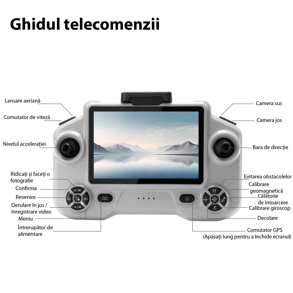 Drona YL059 cu GPS cu obiectiv de evitare a obstacolelor, brate pliabile, buton de Return To Home, camera HD 4K, capacitate baterie: 7.4V 1300 mAh, autonomie zbor 22 de minute - imagine 2