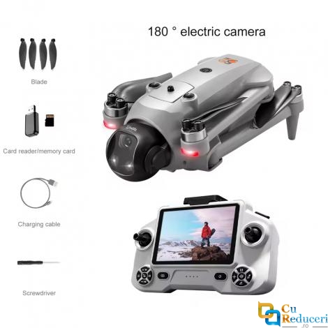 Drona YL059 cu GPS cu obiectiv de evitare a obstacolelor, brate pliabile, buton de Return To Home, camera HD 4K, capacitate baterie: 7.4V 1300 mAh, autonomie zbor 22 de minute