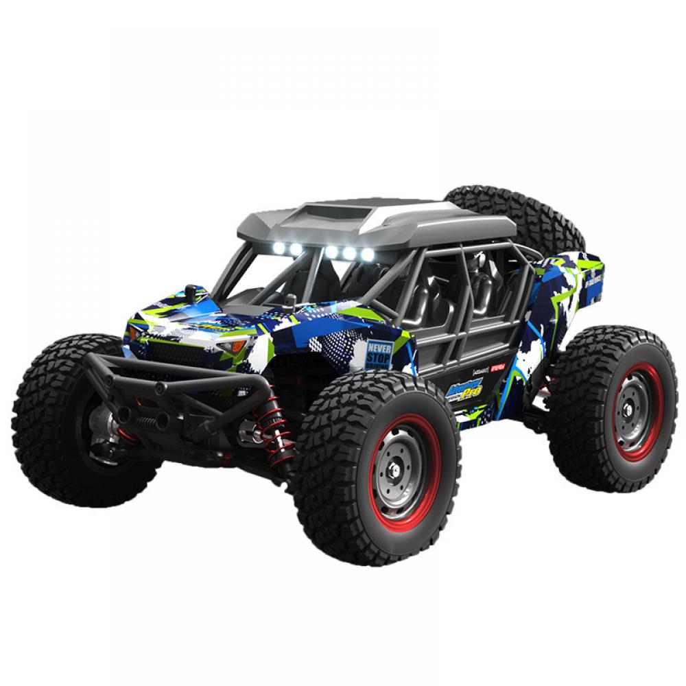 Masina cu Telecomanda off road, SCY 16106PRO, 4x4, Motor Brushless, Viteza 70 km/h, Lumini LED, 2.4GHz, Off-Road, 1:16, Baterie 7.4V 1500mAh, Autonomie 18 min, Culoare albastru - imagine 4