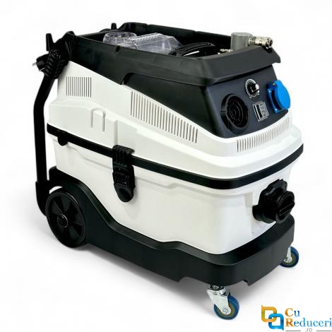 Aspirator industrial puternic si compact Blirowin JN501, cu un rezervor de 30 L, conceput pentru aspirare umeda si uscata clasa M, puterea motorului 1600 W, cu filtru HEPA F9