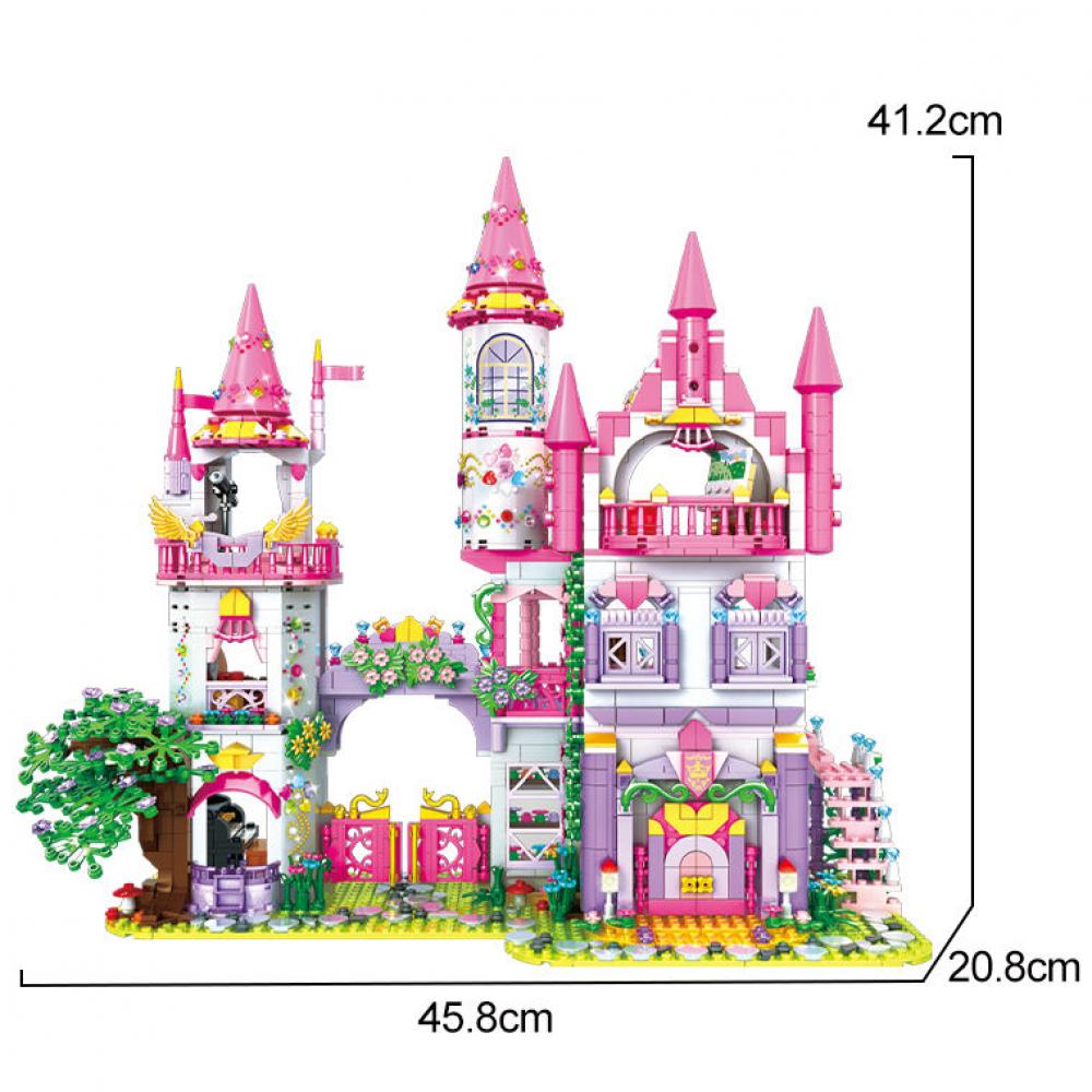 Set constructie tip Lego Woma® C0252 - 1892 piese, Gradina Amaranthine din taramul basmelor, set creativ pentru copii - imagine 5