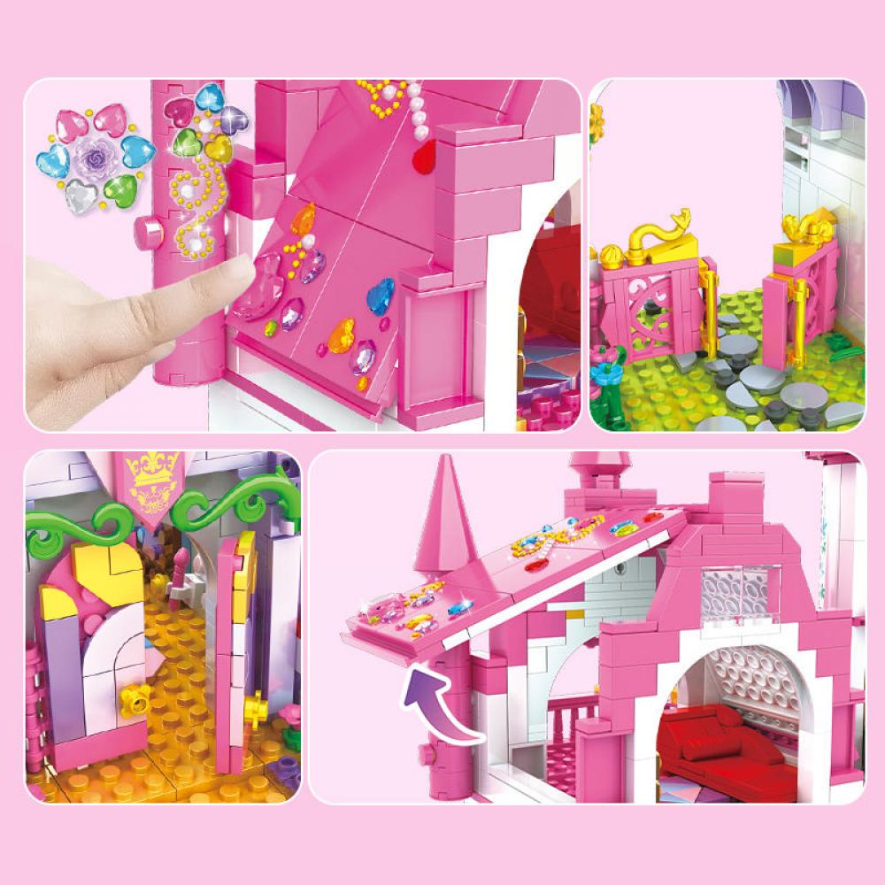 Set constructie tip Lego Woma® C0252 - 1892 piese, Gradina Amaranthine din taramul basmelor, set creativ pentru copii - imagine 4