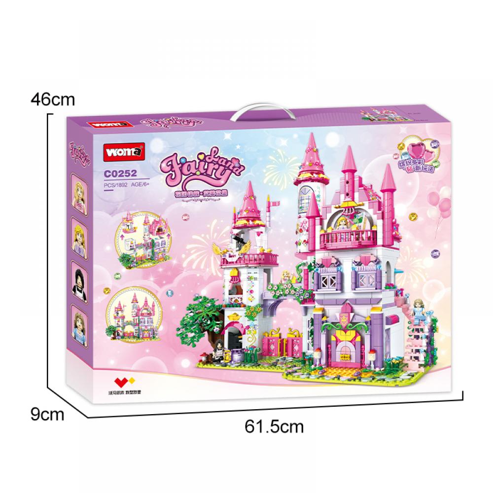 Set constructie tip Lego Woma® C0252 - 1892 piese, Gradina Amaranthine din taramul basmelor, set creativ pentru copii - imagine 2
