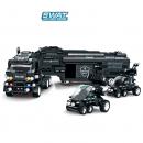 Set de constructie tip Lego Woma® EC-SWAT Defender - 1413 Piese, Vehicul de Comanda Operational, Camion SWAT