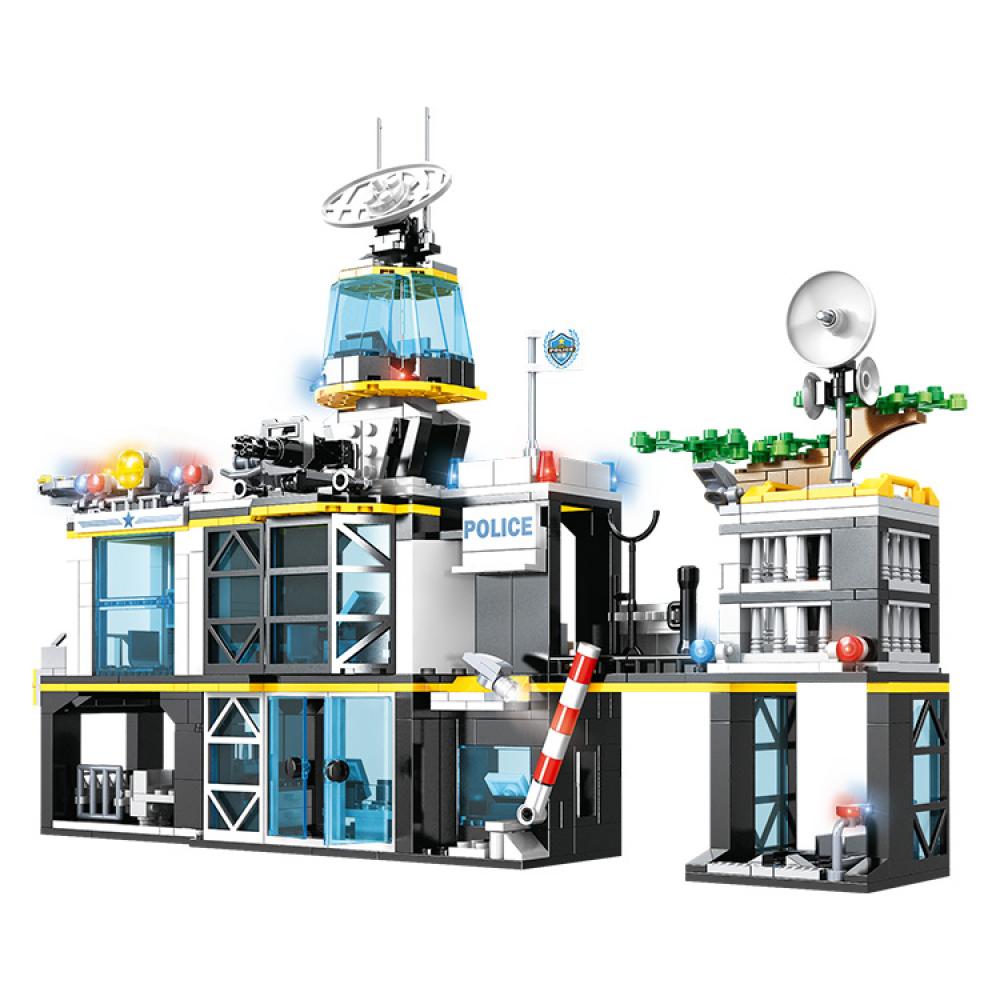 Set de constructie tip Lego Woma® C0555A - 1261 Piese, Sectie de Politie si Vehicule de Politie - imagine 2
