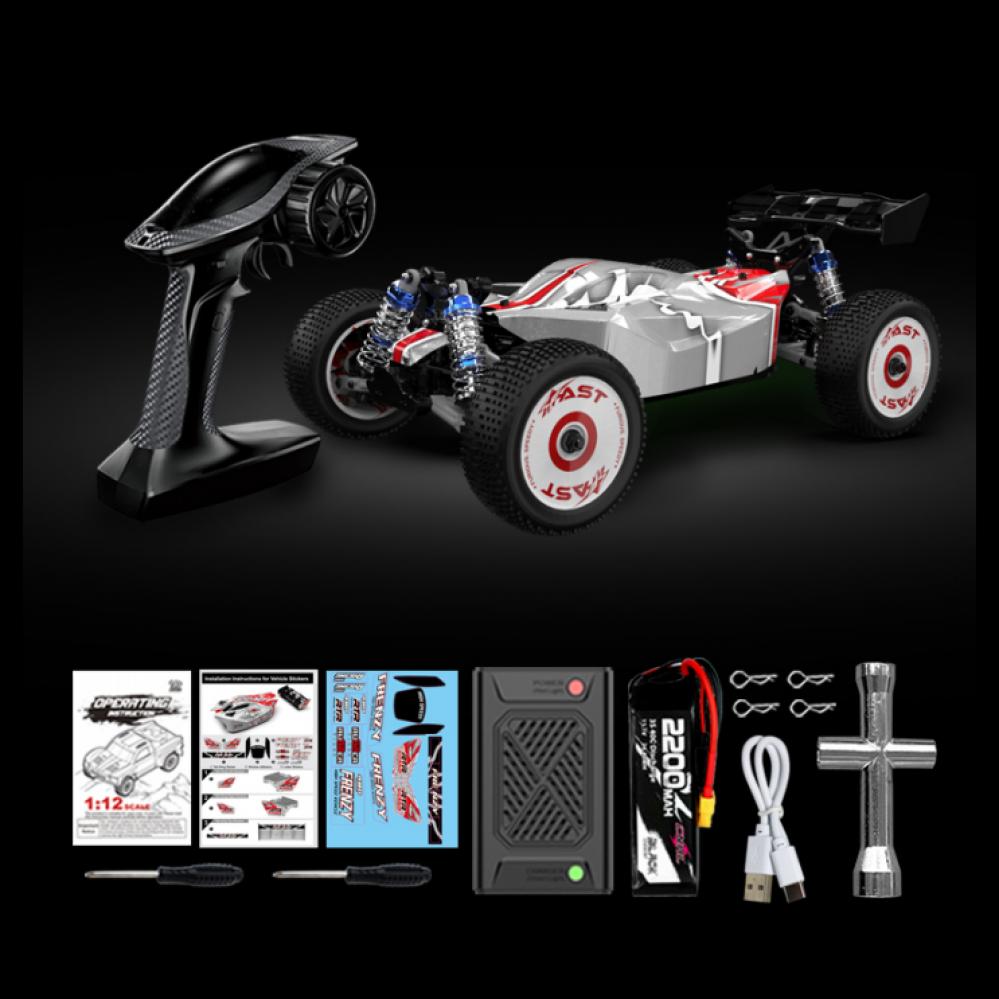 Masina cu telecomanda profesionala pentru curse, Hoshi N517C 4WD, de mare viteza 70km/h, scara 1:12, 2.4G, acumulator 11.1V 2200 mAh 3S 35C, autonomie 20 min, motor fara perii - imagine 2
