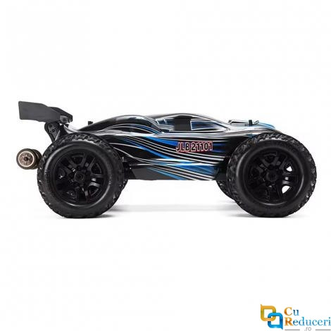 Masina cu telecomanda JLB RACING Cheetah 21101 4WD, de mare viteza 80km/h, scara 1:10, 2.4G, acumulator 3S 11.1V 4000 mAh 30C, autonomie 20 min, motor fara perii