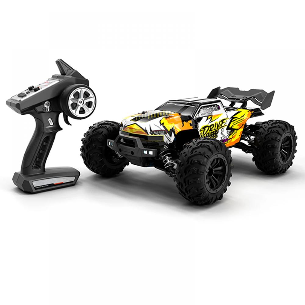 Masina cu Telecomanda off road, RC SCY-16102 PRO, 4x4, Motor Brushless, Viteza 70 km/h, Lumini LED, 2.4GHz, Off-Road, 1:16, Baterie 7.4V 1500mAh, Autonomie 18 min, Culoare portocaliu