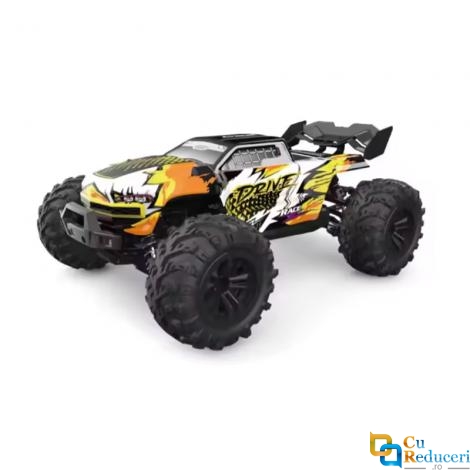 Masina cu telecomanda off road, RC SCY-16102 PRO, 4x4, motor fara perii, viteza 70 km/h, lumini LED, 2.4GHz, 1:16, baterie 7.4V 1500mAh, autonomie 18 min, culoare portocaliu