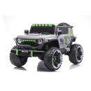 Masina electrica pentru copii, 4x4, 12V 10Ah, 2 locuri, off-road, telecomanda parinti, LED, Bluetooth, USB, Roti cauciuc EVA, scaun piele ecologica, editie premium, 140x78x86 cm, gri