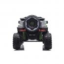 Masina electrica pentru copii, 4x4, 12V 10Ah, 2 locuri, off-road, telecomanda parinti, LED, Bluetooth, USB, Roti cauciuc EVA, scaun piele ecologica, editie premium, 140x78x86 cm, gri