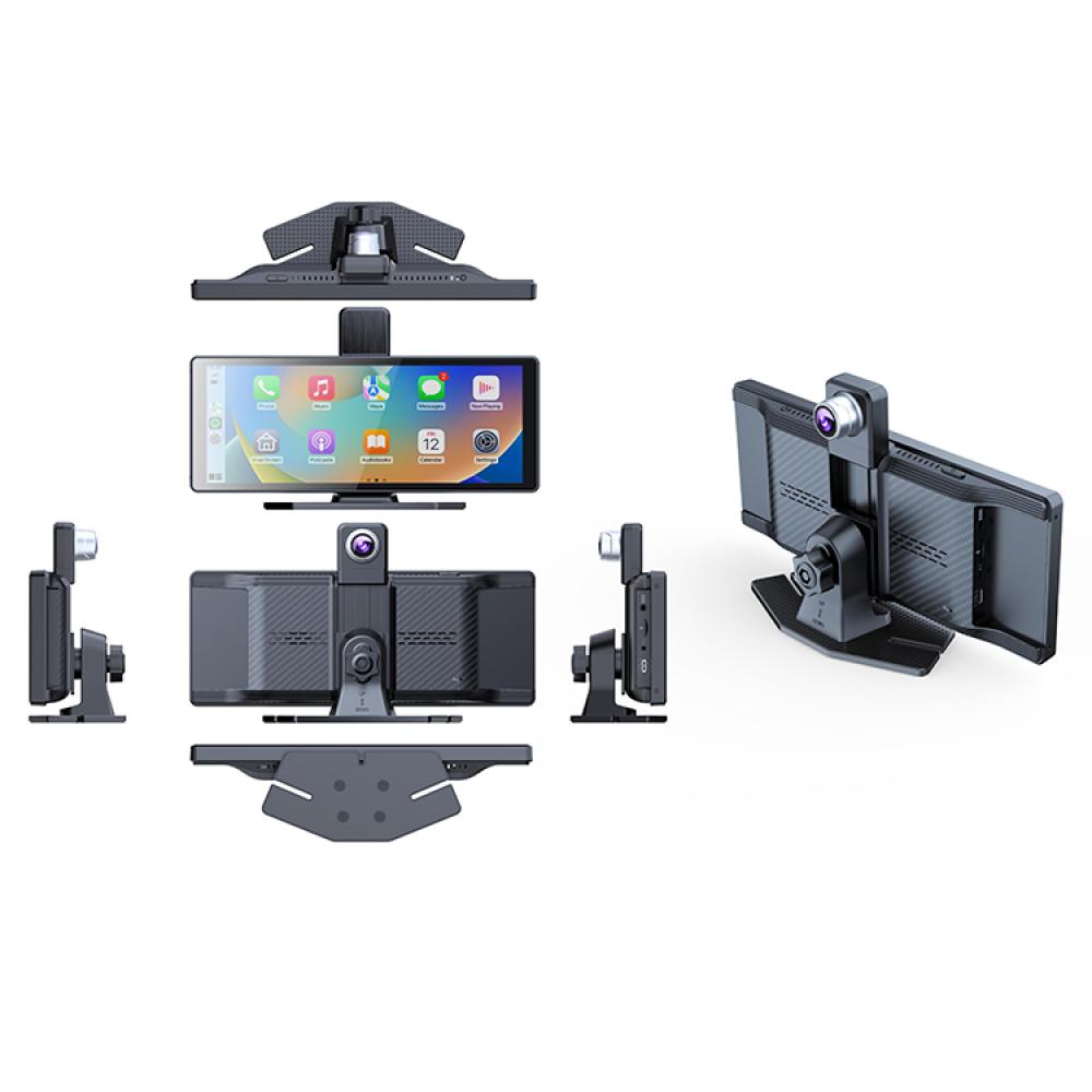 Navigatie Auto Multimedia SS-C4, Display 10.26 inch, camera inregistrare fata 4K + camera spate 1080P, Ecran IPS HD full-touch, CarPlay/Android Auto, Wireless, Bluetooth, Miracast, AirPlay, Split-screen - imagine 4
